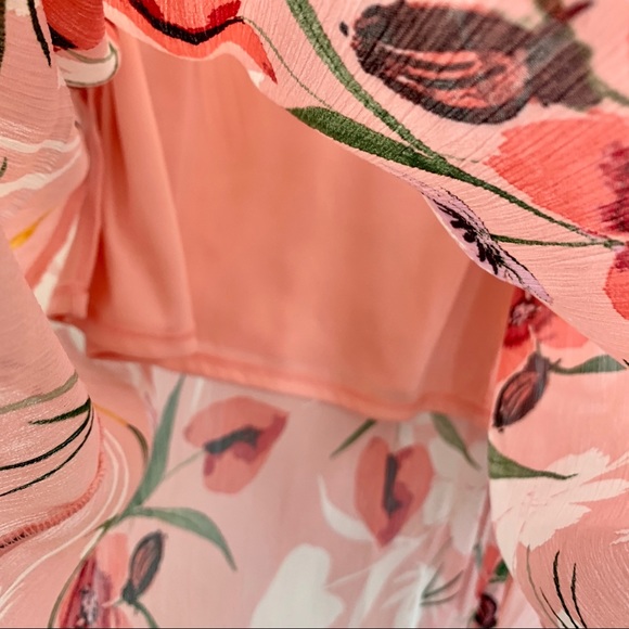 Topshop Pink and White Floral Skirt - Picture 7 of 9